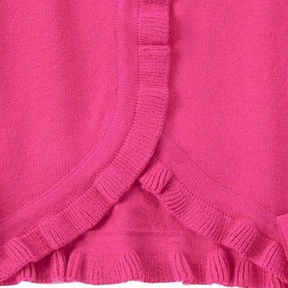 Gymboree‎ Baby Girls 6-12 Mo Pink Ruffle Cardigan Sweater Long Sleeve
